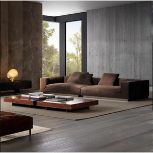 Nuevo Sofá Seccional Reclinable de Tres Plazas Moderno 2025, Estilo Italiano Minimalista, Cuero Genuino, Minottii Rileyy Modular - Product Image 2