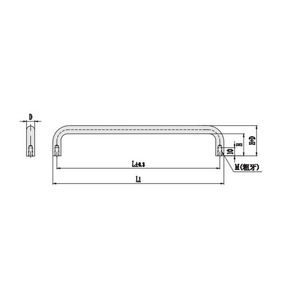 Mwre Industrial Automation Handle A-1110M Chrome Plated Stainless Steel U Shape For Lathe Machine Tool - Product Image 1