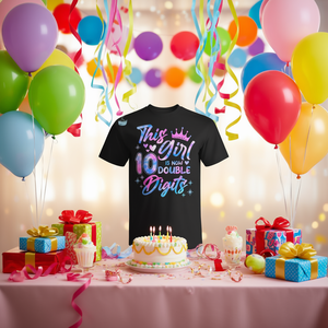 Camiseta para niñas de 10 años con diseño de esta chica que ya tiene 10 años - Product Image 3