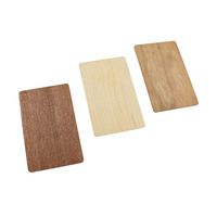 Carte-clé en bois de bambou RFID NFC 13,56 MHz vierge personnalisable et durable pour hôtel, entreprise, cadeau