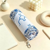 Mini tapis de prière avec porte-clés, pliable, avec pochette de rangement et sac de suspension
