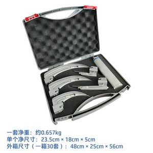 Conjunto laringoscópio Fibra Óptica Com bateria Adulto lidar com nd 4 Tipo Lâmina Instrumento Cirúrgico - Product Image 5