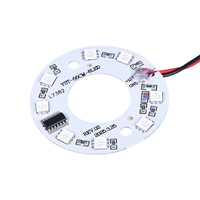 Panneau lumineux LED circulaire en aluminium alimenté par 12V OEM, panneau lumineux LED circulaire