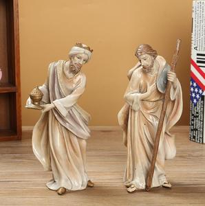 Figura religiosa de la santa familia, juego de natividad navideña - Product Image 5
