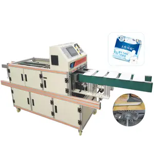 Tốc độ cao multipacker Băng vệ sinh tự động nóng chảy keo hộp nhỏ niêm phong máy Khăn ăn hộp carton hộp dán máy