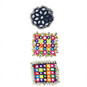 Indian Ethnic Multi Color Canvas <b>Sew</b>-<b>On</b> Triangle <b>Patches</b> for Hats Gifts & Cloth-Wholesale - Product Image 1