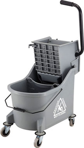 Cubo de fregona de alta resistencia con ruedas y fregona exprimidora con exprimidor de cubo Exprimidor de fregona de limpieza - Product Image 3