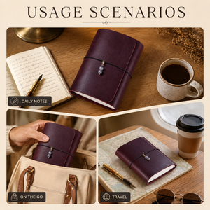 Nuevo Diario de Cuero Personalizado, Cuaderno Personalizado con Tapa Triple A6 <span class=keywords><strong>para</strong></span> Tomar Notas, Escritura y Papelería de Oficina - Product Image 6