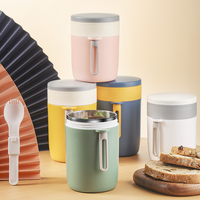 Portable En Acier Inoxydable Petit Déjeuner Tasse Soupe Nourriture Tasse Conteneurs Petit Lait Conteneur Petit Déjeuner