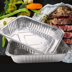 High Temperature Resistant Disposable Aluminium Foil Tray <b>For</b> Barbecue Oven Air Fryer - Product Image 6