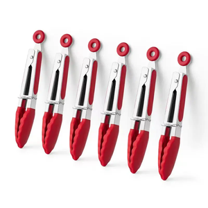 Custom Color Silicone &amp; Stainless Steel BBQ Grill Clamps - Non-Slip Food <strong>Tongs</strong> for Barbecue - Product Image 5