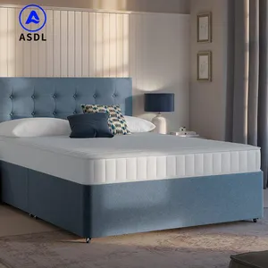 Matelas de luxe King Size en mousse à mémoire de forme avec taie d'oreiller Matelas à ressorts ensachés fabriqué sur commande Doux et confortable