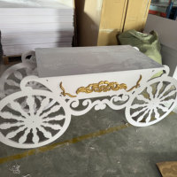 Décoration personnalisée pour fête de mariage, chariot à bonbons sucrés, chariot à fleurs, chariot à bonbons personnalisé