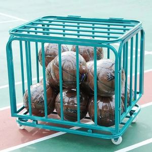 Sport all'aperto campo all'ingrosso ruote in metallo Multi contenitore cesto portaoggetti pieghevole calcio gabbia Basket palla carrello - Product Image 5