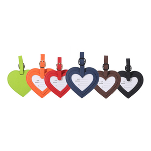 Suitcase Candy Luggage <b>Tags</b>, Custom Logo Pu Leather Heart Baggage Luggage <b>Tags</b>/ - Product Image 1