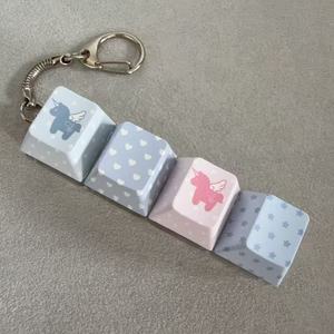 Porte-clés numérique portable anti-stress avec 4 touches PBT personnalisées en forme de chat de Noël, son clignotant et sonore (Thocky) pour clavier mécanique - Product Image 4