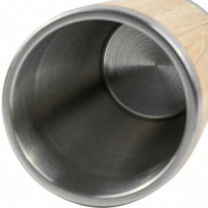 Custom Logo Eco-friendly Vacuum Cup Double Wall Insulated <b>Thermal</b> Bamboo Coffee <b>Mug</b> - Product Image 5