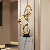 Statue Art Déco en Résine sur Socle en Marbre, Artisanat, Accessoires Feng Shui pour la Décoration de la Maison, du Bureau, du Hall d'Hôtel et du Porche