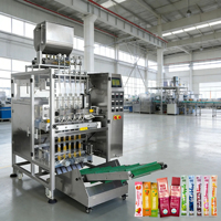 Machine de remplissage et d'emballage multifonctionnelle pour sachets de glaces et bâtonnets glacés, machine automatique de remplissage de sachets liquides multi-voies pour bâtonnets glacés