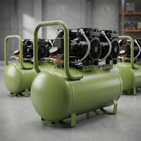 Mini compresseurs d'air à entraînement direct 220V Machine de compresseur d'air à piston portable 50L à faible bruit