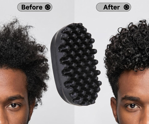 Brosse à boucler en caoutchouc pour cheveux afros, outil de coiffage lavable pour cheveux bouclés, outil de coiffage pour barbier, éponge à cheveux pour hommes noirs - Product Image 1