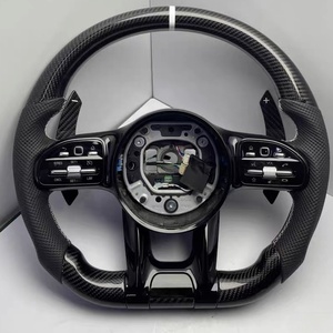 พวงมาลัยสปอร์ตคาร์บอนไฟเบอร์สำหรับรถแข่ง <span class=keywords><strong>Mercedes</strong></span>-Benz C E S CLA GLC GLE GLS W205 W213 W222 W177 <span class=keywords><strong>AMG</strong></span> W204 W212 - Product Image 6