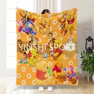 カスタマイズされたベストセラーの黄色いクマのふくらんでいる毛布フランネルフリース旅行投げ子供漫画のベッド毛布 - Product Image 5