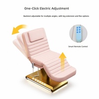 Table de massage électrique moderne et portable pour salon de beauté, lit de spa réglable, pliable, avec cadre en acier inoxydable, 3 moteurs, idéal pour la gym