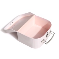 Boîte d'emballage cadeau en carton avec poignée, personnalisée avec logo imprimé, pour chaussures, jouets, valise artisanale