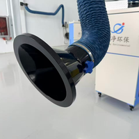 Lengan Ekstraksi Asap Las CE ISO 3m, Lengan Pembuangan Hisap Tinggi dengan Kap Hisap Basis Magnetik