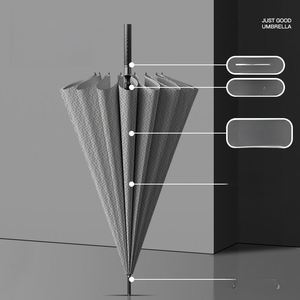 Parapluie droit personnalisé avec logo, 16 baleines, 120 cm, en pongee haute densité 300T, avec poignée en fibre de carbone, idéal pour les trajets quotidiens, les voyages et la promotion de marque - Product Image 1