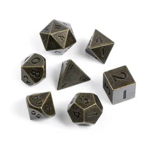 Yeni tasarım 6mm 10mm Mini Metal Dnd zar üreticisi oynayan zar seti D & D dundunve Dragons için minyatür RPG zar setleri