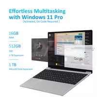 Laptop Aziendale da 15.6 Pollici con Processore Intel Core N5095, 8GB di RAM e Tastiera Inglese per Studenti