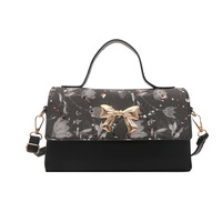 Sac à main en cuir PU pour femme avec nœud papillon, poignée supérieure et bandoulière, petit sac bandoulière