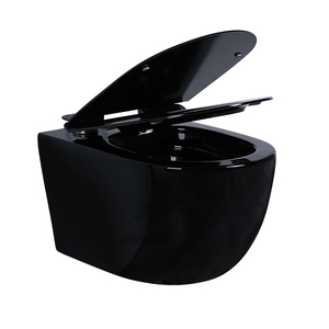 Nhà Vệ Sinh Bồn Cầu Treo Tường Màu Đen Mờ Quá Trình Đầu Tiên Nhà Vệ Sinh Một Mảnh Không Vành Bằng Gốm Cho Phòng Tắm - Product Image 2