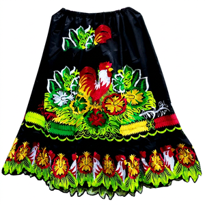 Hawaiian Tropical Island Embroidery <b>Skirt</b> for Women Custom Aloha Floral Beachwear Summer Resort <b>Skirt</b> Wholesale Supplier - Product Image 1