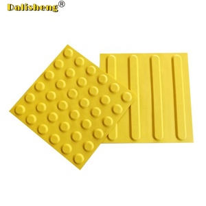Tuile de pavage tactile en plastique PVC TPU caoutchouc, tapis tactile en ABS, bande tactile jaune gris noir auto-adhésive avec autocollant - Product Image 4