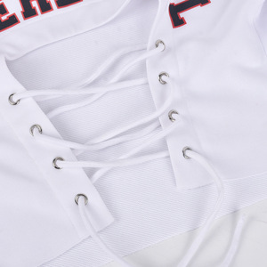 Streetwear mode <span class=keywords><strong>t</strong></span>-<span class=keywords><strong>shirt</strong></span> à lacets <span class=keywords><strong>femme</strong></span> personnalisé manches longues <span class=keywords><strong>t</strong></span>-<span class=keywords><strong>shirt</strong></span> court pour <span class=keywords><strong>femme</strong></span> - Product Image 4