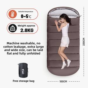 Sac de couchage confortable pour adulte, hiver, épais, anti-froid, enveloppe, camping en plein air, voiture, bureau, sieste, double usage, polyester, 230 cm - Product Image 6