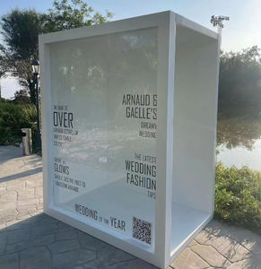 आधुनिक एलईडी लाइट डोर शादी फोटोग्राफी फोटो बूथ बॉक्स पृष्ठभूमि घटना सजावट प्रोप्स - Product Image 1