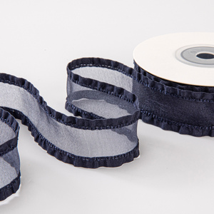 Cinta de Organza Transparente con Borde Ondulado de 2.5cm, Multicolor, Romántica, <span class=keywords><strong>para</strong></span> Atar Cestas de Regalo y Envolver Asas de Cestas, 10yd/rollo - Product Image 5