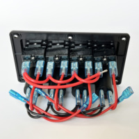 Panneau de commande tactile rond 4/6/8 voies DC12V/24V avec disjoncteur 10A pour bateau, camion, moto, camping-car