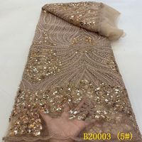 Tissu en dentelle à sequins brodés écologiques pour robes de cérémonie de mariage
