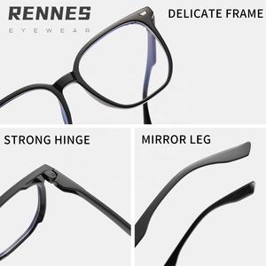 Nouveau unisexe basique carré Anti-lumière bleue lunettes motif solide pour le travail de bureau ordinateurs téléphones mobiles étudiants myopie - Product Image 5