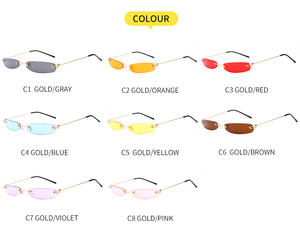 Donne uomo 2024 metallo Hip Hop piccoli <span class=keywords><strong>rettangolari</strong></span> senza montatura <span class=keywords><strong>occhiali</strong></span> <span class=keywords><strong>da</strong></span> <span class=keywords><strong>sole</strong></span> - Product Image 6