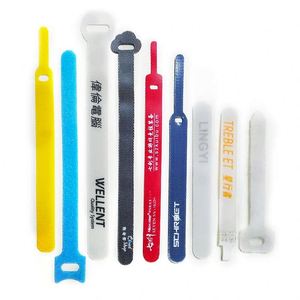 Attaches-câbles colorées double face auto-agrippantes, réutilisables, avec logo imprimé - Product Image 3