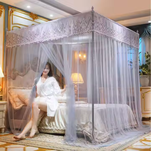 <span class=keywords><strong>Moustiquaire</strong></span> de luxe pliable à 3 portes, style palais, pour lits doubles et simples, décoration de chambre - Product Image 5