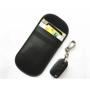 Customized logo Rfid waterproof PU blocking pouch blocking bag for protect car key