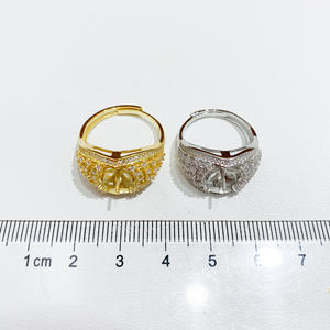 ขาตั้งแหวนเงินแท้ S925 สำหรับงาน DIY ประดับมุก ขนาด 25 มม. สวยงาม รองรับมุกขนาด 13-14 มม. แบบแบน รุ่น 10195 ตัวเว้นช่องสำหรับเครื่องประดับเงิน - Product Image 2