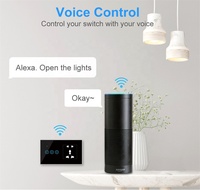 Enchufe inteligente de pared con WiFi, enchufe Universal con 2 entradas y control remoto para automatización del hogar